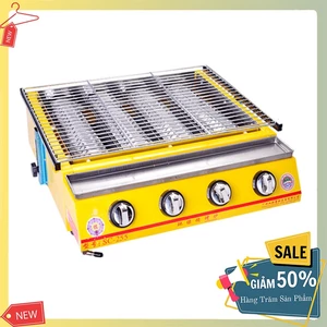 Bếp nướng gas 4 đầu đốt, bếp nướng hải sản 4 Trụ ETON ET-K255
