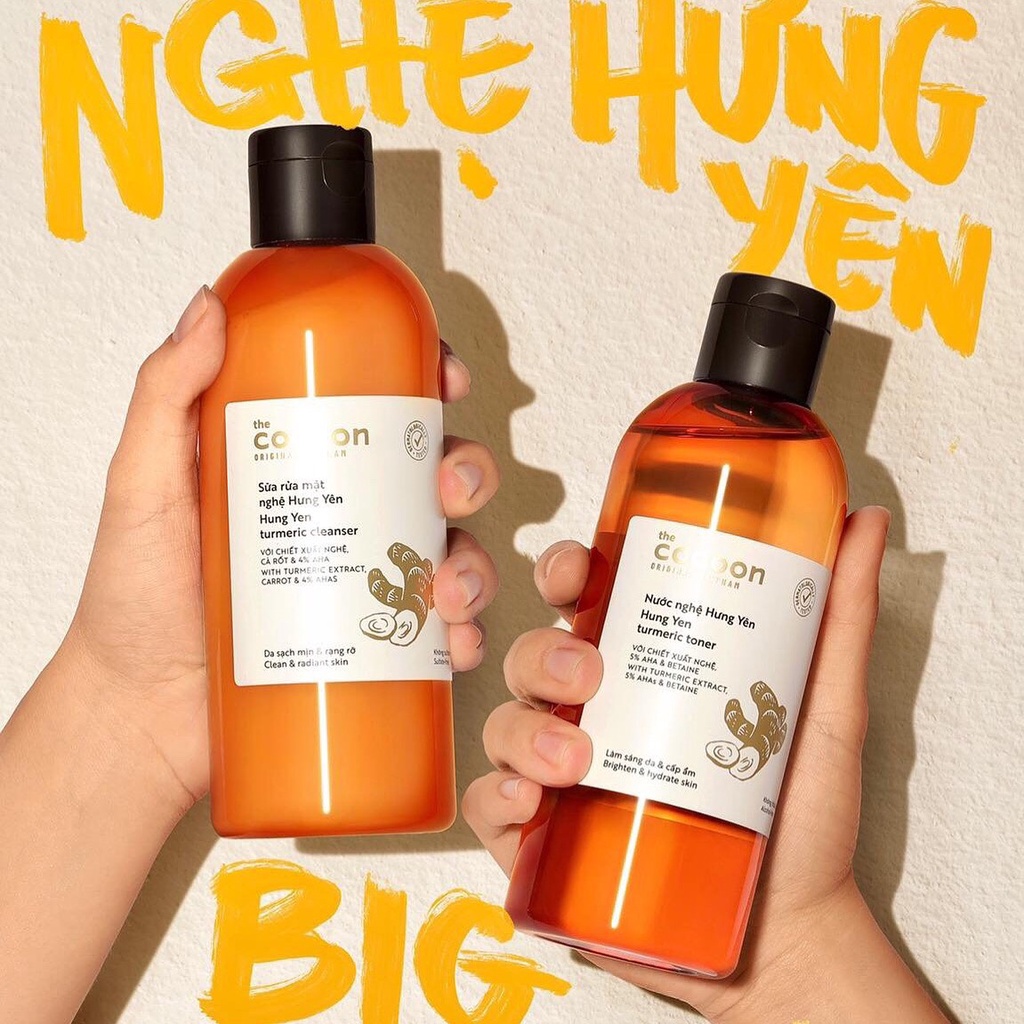 Ảnh Bigsize - Sữa rửa mặt nghệ Hưng Yên Cocoon giúp da sạch mịn và rạng rỡ 310ml 2
