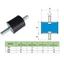 MOON M5 M6 M8 Cao Su Gắn Đôi Nam Sợi Hấp Thụ Chống Rung Silentblock Thuyền Xe Cuộn Giảm Chấn Dụng Cụ