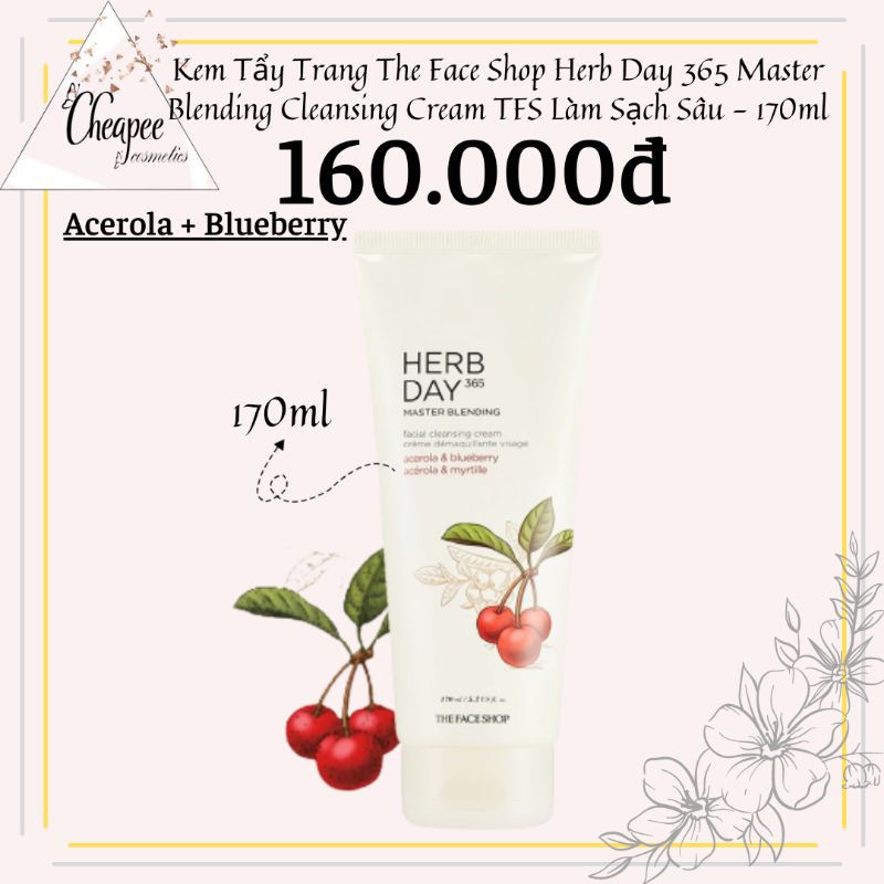 Kem Tẩy Trang The Face Shop Herb Day 365 Master Blending Cleansing