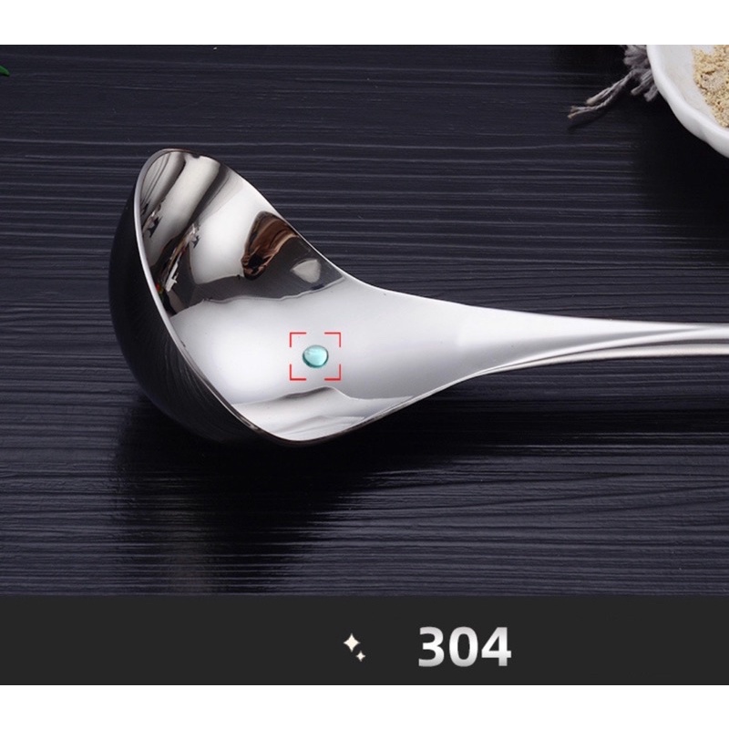 Muôi muỗng múc canh đầu tròn inox 304 cao cấp sáng bóng - M34