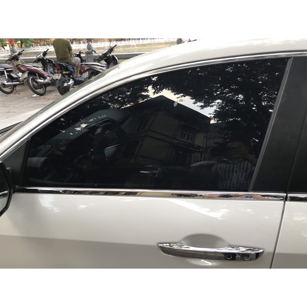 Bộ nẹp chân, cong kính xe Honda Civic 2017-2021 INOX cao cấp, sáng bóng