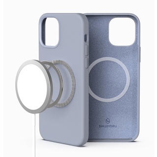 Sinjimoru / Vỏ Silicon mềm từ tính tương thích cho iPhone 12 13 14 15 16 pro max mini s25 plus ultra silicone - đen, hải quân, hoa oải hương, xám nhạt, hồng, rượu vang đỏ plus