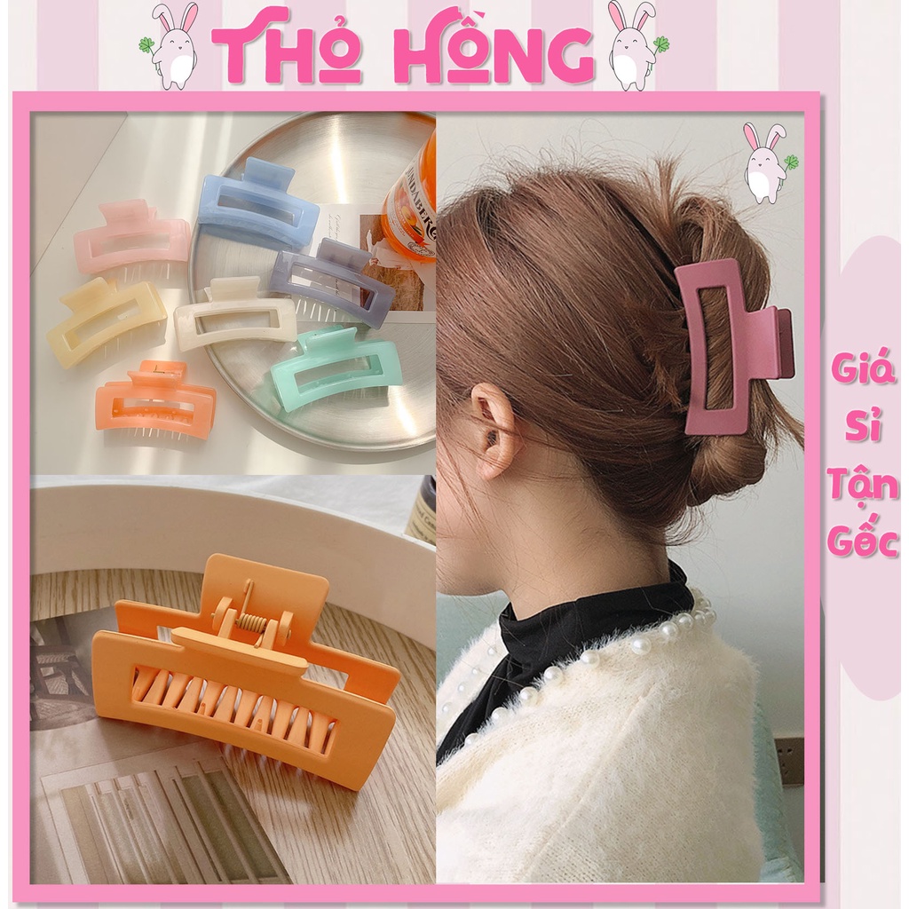 Kẹp tóc càng cua Thỏ Hồng kẹp tóc hàn quốc hot trend nhiều màu cực xinh