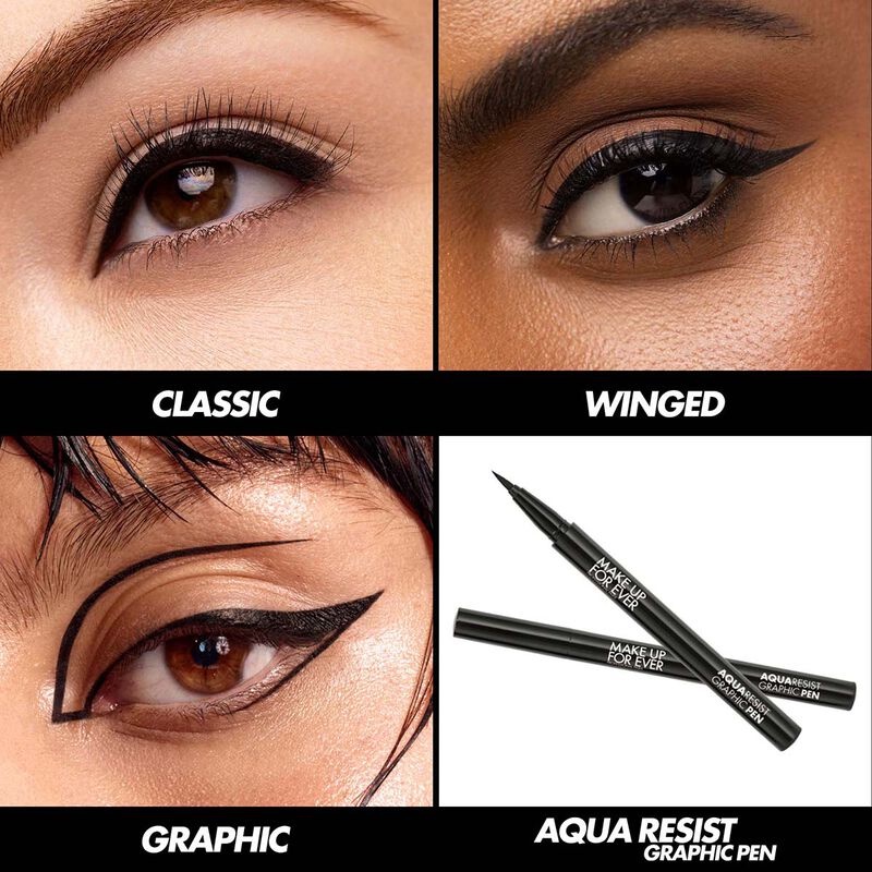 Ảnh Bút Kẻ Mắt Nước Tạo Hình Nghệ Thuật Aqua Resist Graphic Pen Make up For Ever 4
