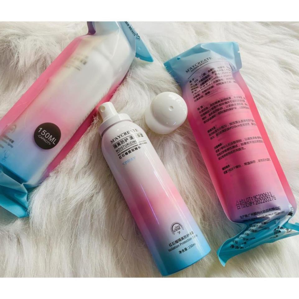 Xịt chống nắng trắng da MayCreate 150ml ,Xịt chống nắng cho Makeup hỗ trợ che khuyết điểm