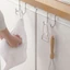 Móc treo đồ cài cửa tủ 2 chấu Inox hình chữ S 2 kích cỡ tiện dụng
