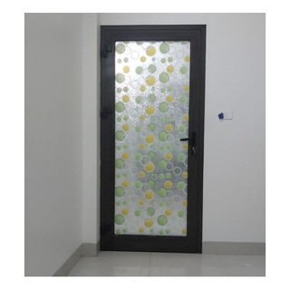 Miếng Decal Dán Kính 3D Hình Tròn bong bóng T026 khổ 90x100cm làm mờ cửa kính chống nhìn trộm