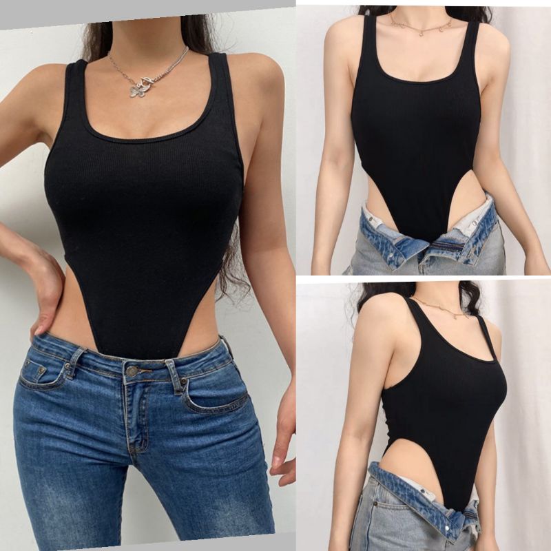 Áo BodySuit 2 Dây Khoét Eo | Shopee Việt Nam
