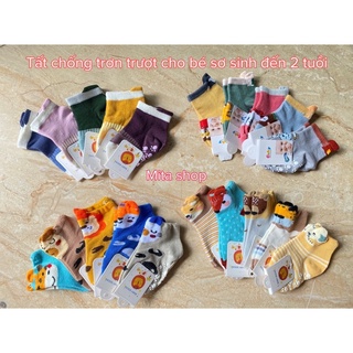 [Set 5 đôi ]Tất chống trượt cho bé - vớ chống trơn hình thú siêu xinh cho trẻ sơ sinh đến 2 tuổi