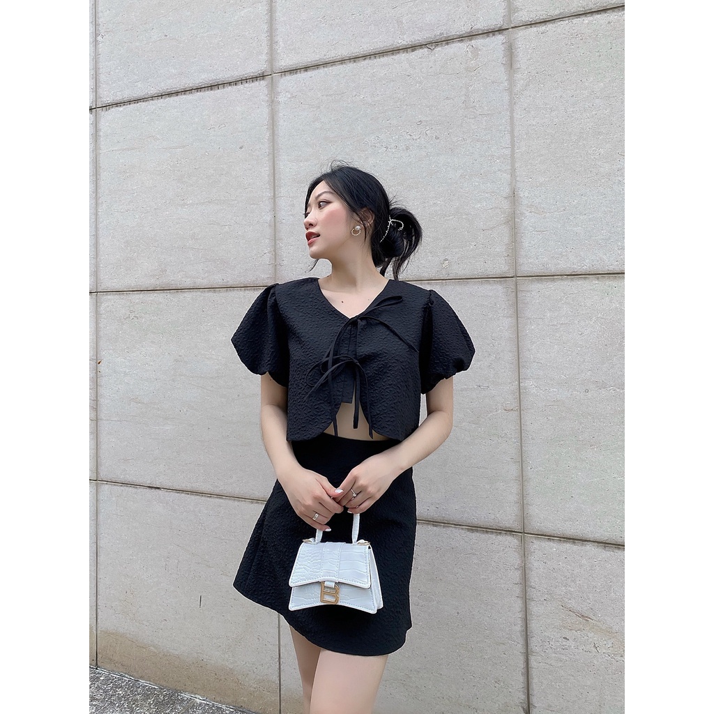 SET ÁO CỘT DÂY TAY BỒNG KÈM CHÂN VÁY XINH XẮN - CAMILA SET