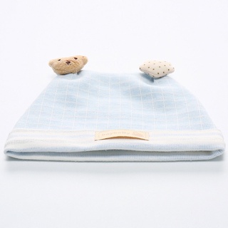 Mũ beanie cotton giữ ấm mùa đông in họa tiết hoạt hình dễ thương cho bé sơ sinh 0-3 tháng tuổi