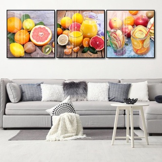 Tranh Treo Tường Trái Cây Nhiệt Đới - Tranh Treo Phòng Ăn, Phòng Bếp, Nhà Hàng, Khách Sạn Laminate Tráng Gương