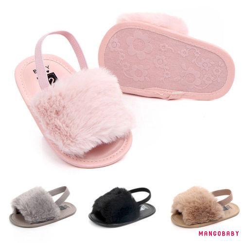 Ygv-princess Giày Đáng Yêu Bé Gái Trẻ Em Dép Lông Tơ Mềm Mại Dép