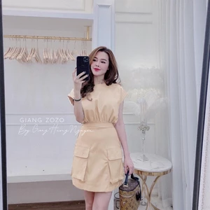 Siêu Cá Tính Váy Túi Hộp Tay Dơi