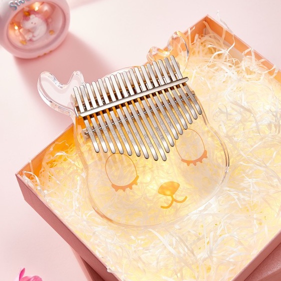 Kalimba Pha Lê Trong Suốt - Kalimba Đầu Hươu HP-02 - Tặng Full Phụ Kiện