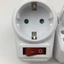 Shas Châu Âu Chuyển Đổi Cắm 1 Đến 1 Chiều Bộ Chuyển Đổi Nguồn Có Công Tắc 16A AC 250V Ổ Cắm Du Lịch EU