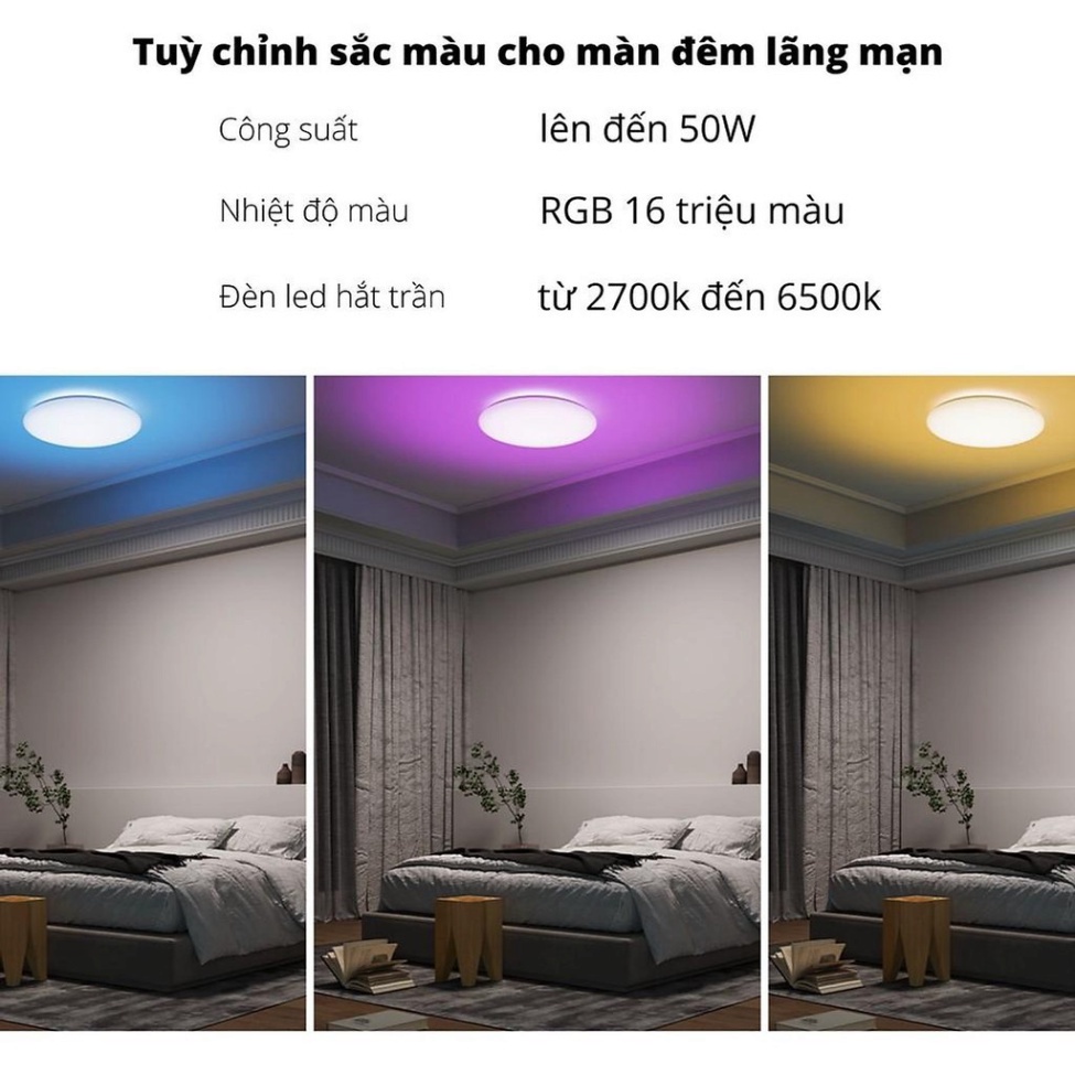 Mô tả Đèn Led Ốp Trần Thông Minh Yeelight Arwen S450 và S550 - 50W Led RGB - Hỗ trợ Homekit - BH 12 Tháng - 2