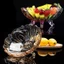 Bát thủy tinh đựng hoa quả có chân đường kính 24 cm