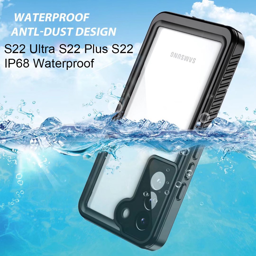 Ốp Chống Thấm Nước IP68 Cho Samsung Galaxy S22 Ultra S24 S23 Ultra S25 S22 Plus S21 FE Note 20 Ultra S20 A16 A53 Vỏ Điện Thoại Bơi Ngoài Trời S22 S26