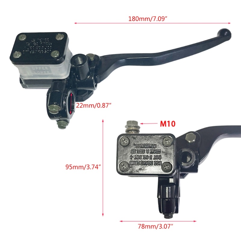 Mon 22mm M8 M10 Xe Máy Phía Trên Phanh Trước Ly Hợp Xi Lanh Chính CNC Bơm Ly Hợp