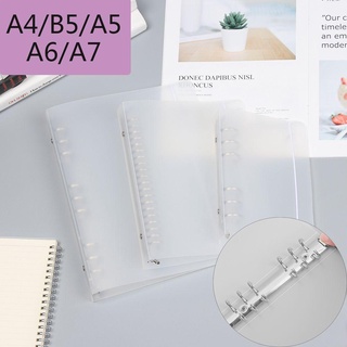 MEGOCE A4 / B5 / A5 / A6 / A7 Thư mục tập tin Vintage Vỏ nhựa thời trang có thể đổ lại Văn phòng phẩm Ring Binder