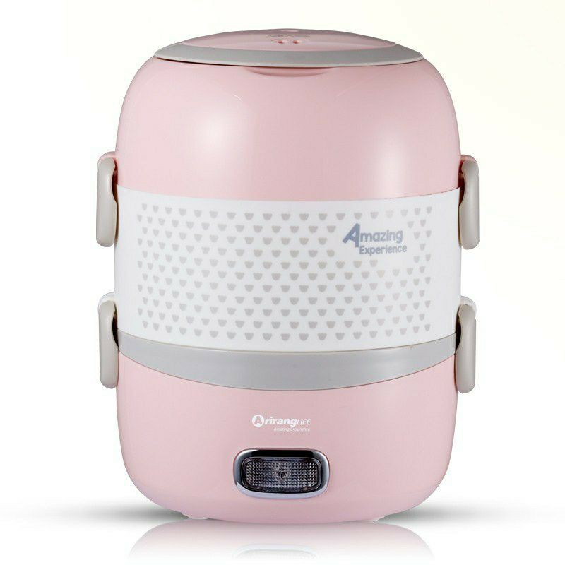 Ảnh Hộp Cơm Cắm Điện 2 Tầng ArirangLife EL-ALS263 (Hồng), Nấu Chín Và Hâm Nóng Thức Ăn, BH 1 Năm 3