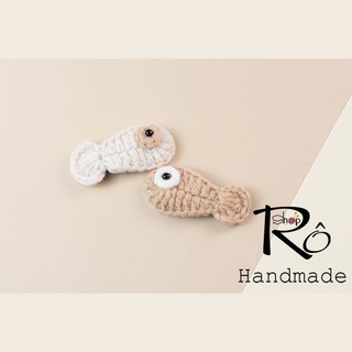 Kẹp tóc con cá Nemo xinh xắn cho nữ và bé gái 5.5cm| Cặp tóc mái len đáng yêu |Shop Rô Handmade