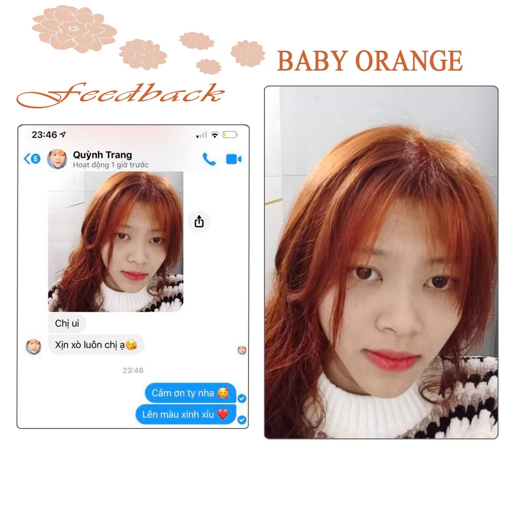 Thuốc nhuộm tóc màu Cam Đào – Orange Peach 100ml màu nhuộm lên chuẩn tone