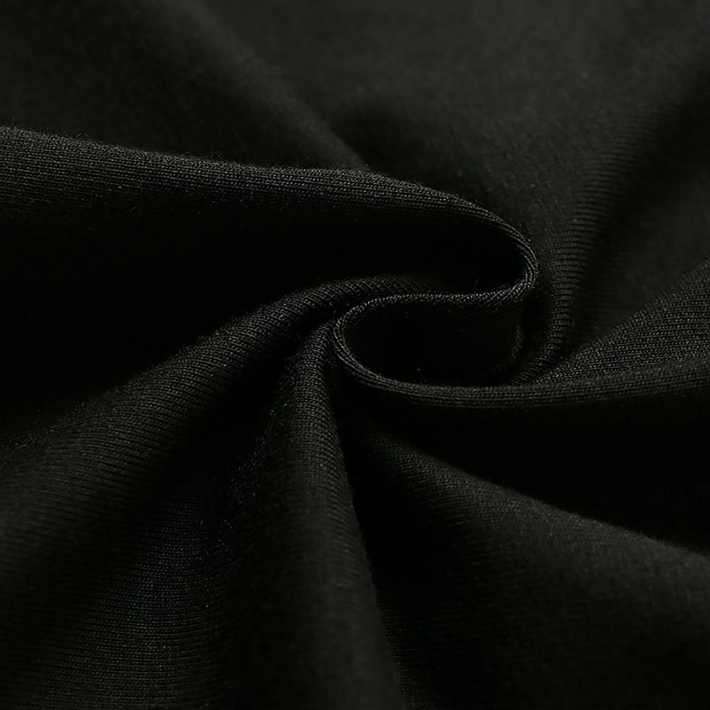 Áo thun đen in hình Good Vibes Only co dãn thấm hút mồ hôi size 40-100kg form rộng Basetee Unisex