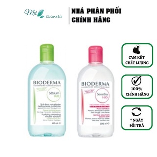 Nước Tẩy Trang Pháp Bioderma H2O 500ml xanh hồng, dịu nhẹ dành cho mọi loại da không gây kích ứng và đánh bay mụn