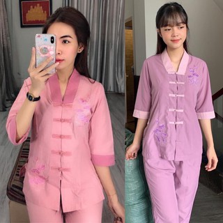 La HánPhối Nữ# Đồ Bộ Nữ Đi Chùa