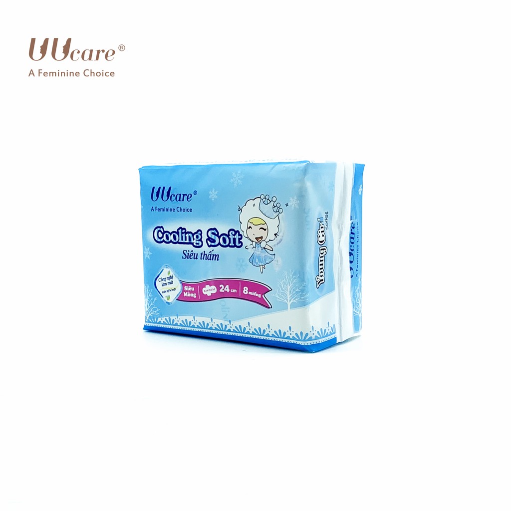 Ảnh Băng vệ sinh UUcare Young Girl Cooling Soft ban ngày 24cm 8 Miếng/Gói 4