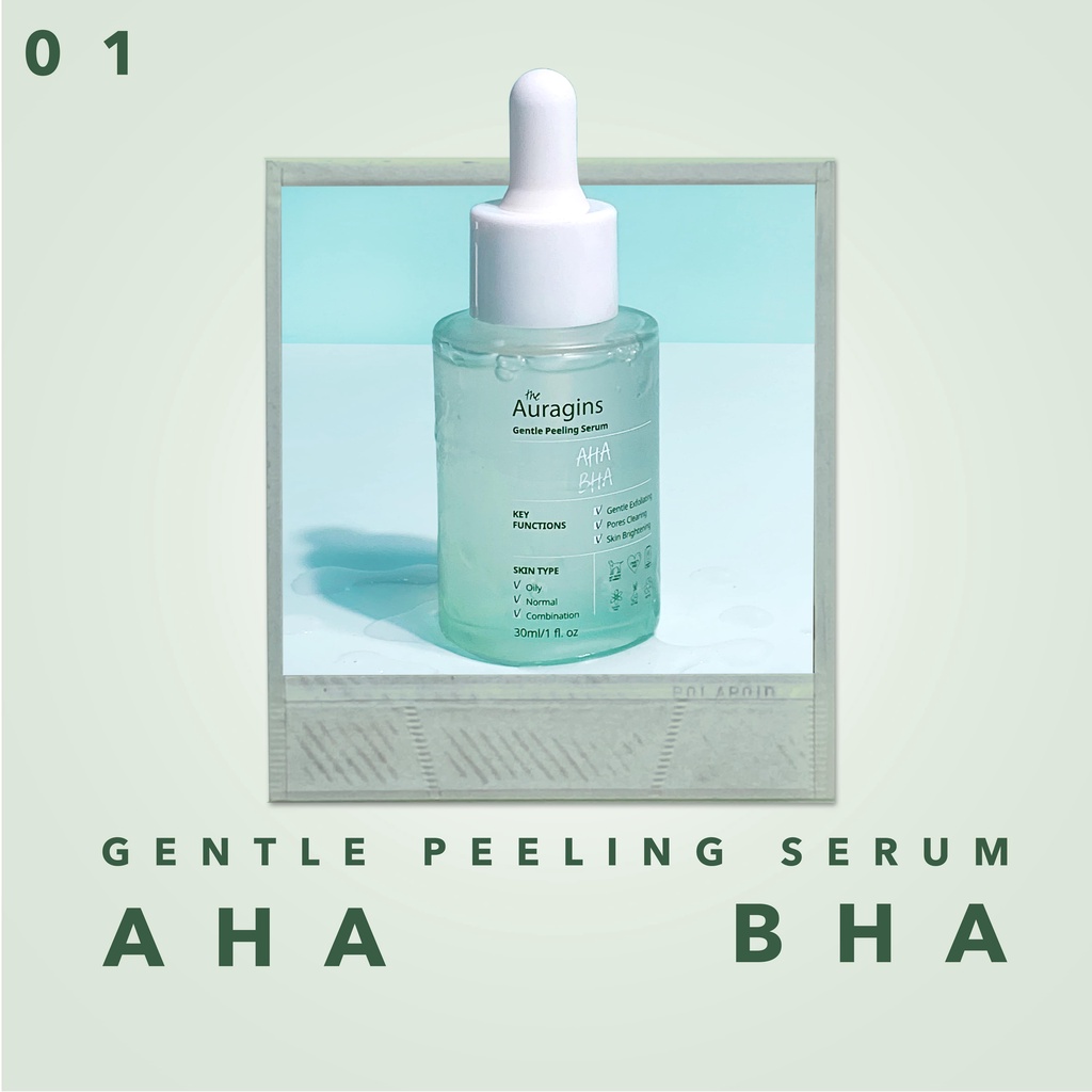 Mô tả Tinh Chất Tẩy Tế Bào Chết The Auragins 7.5% AHA + 0.5% BHA Gentle Peeling - 1