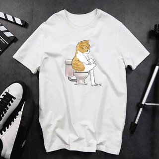 Áo thun unisex chibi mèo ULZZANG dễ thương form rộng vải dày mịn mát A02