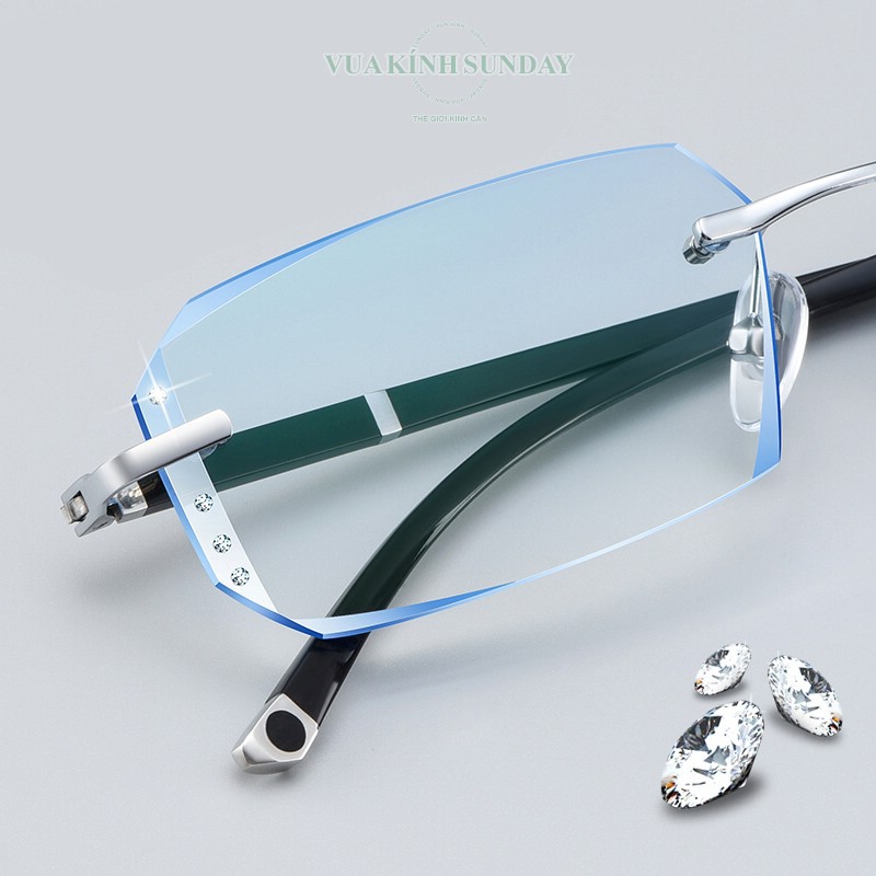 Gọng kính khoan chữ thập đổi màu VD227