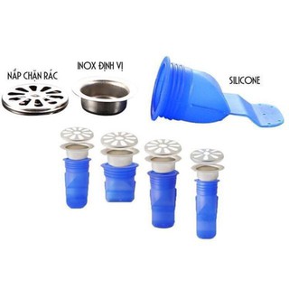 Bịt cống silicon chặn mùi hôi cống, bộ nắp phễu thoát sàn chống trào ngược ngăn côn trùng khử mùi 88146