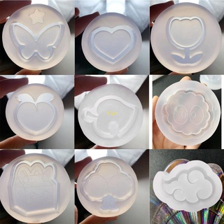 Khuôn Silicone Hình Trái Tim / Bướm Phối Cát Chảy Làm Trang Sức Thủ Công DIY