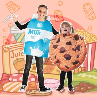 Bộ Đồ Hóa Trang Halloween Hình Bánh Quy Sữa Đáng Yêu Vui Nhộn Cho Bé
