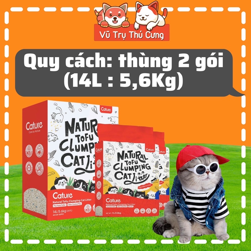 Combo 2 Túi Cát Đậu Nành Natural Cature cho Mèo 7L