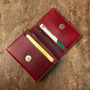 Ví nữ Mini màu Đỏ đô - Ví da handmade thủ công - Da thật nhập khẩu