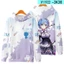YB1 Re Zero Rem Ram Áo Anime Dài Tay Unisex Có Mũ Trùm Đầu Áo Thường Ngày Rời Thời Trang Áo Plus Kích Thước BY1