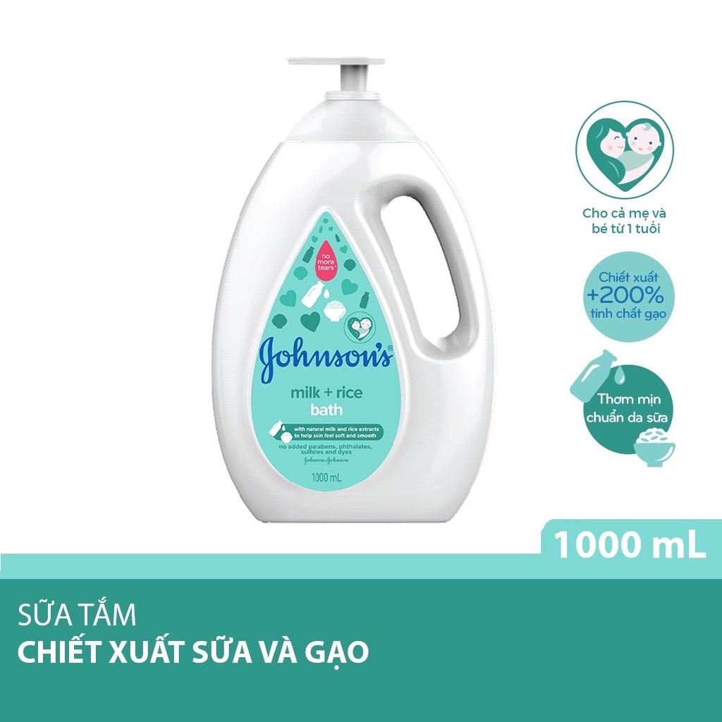 Ảnh Sữa Tắm Johnson's Cho Bé Chứa Sữa Và Gạo 1000ml 1