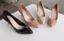 Giày cao gót mũi nhọn 5 phan gót nhọn Annmodels thời trang cơ bản chất liệu xi bóng _A026BSDCHUOT