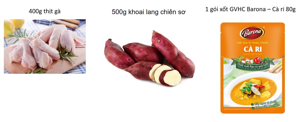 Mô tả Gia Vị Cà Ri Barona 80g ướp ngon chuẩn vị không cần nêm nếm - 4