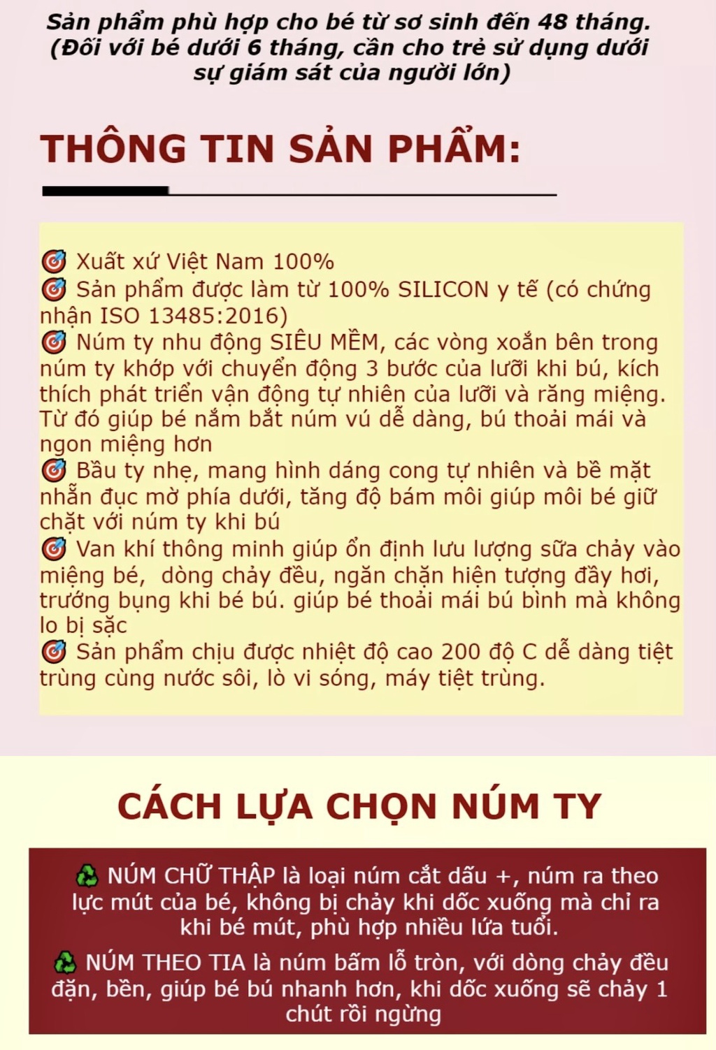 Mô tả Núm TY dành cho Bình sữa BEBU 200ml cổ hẹp - 3