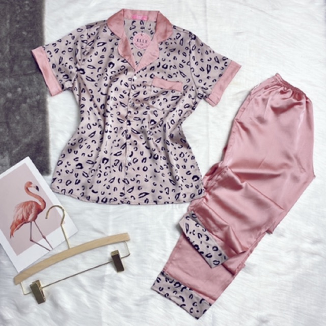 ⭐️⭐️ Bộ Pizama Lụa Áo Tay Ngắn Quần Dài hoạ tiết (kèm ảnh thật) hàng có sẵn⭐️⭐️