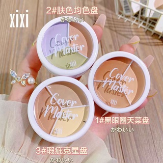Bảng Phấn Che Khuyết Điểm 3 Màu Có Cọ Trang Điểm Toàn Diện Chống Thấm Nước Che Phủ Quầng Thâm Và Vết Mụn Hiệu XIXI NO.D457
