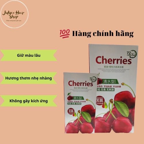 Dầu gội phủ đen tóc Cherries, dầu gội phủ bạc thảo dược cao cấp ngay tại nhà dành cho tóc nhuộm phai màu và tóc bạc