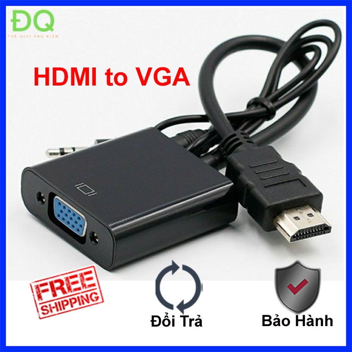 [Hàng xịn] Cáp chuyển đổi HDMI sang VGA kèm dây audio 3.5-Bộ đầu chuyển ...
